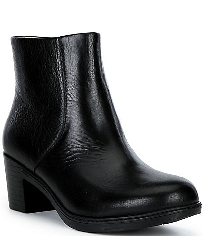 Dansko Meryll Leather Block Heel Booties