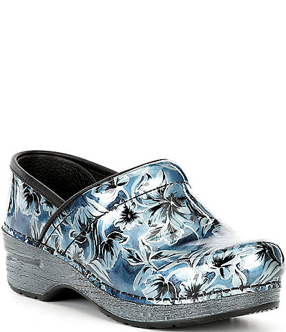 Dansko Professional Vine Print Patent Leather Clogs