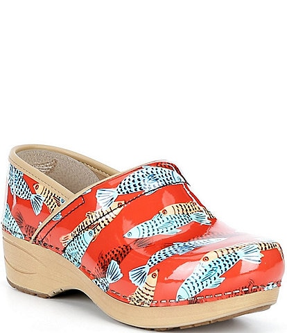 Dansko XP 2.0 Sardines Print Patent Leather Clogs