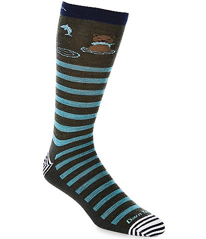Darn Tough Animal Haus Stripe Lightweight Wool Blend Crew Socks