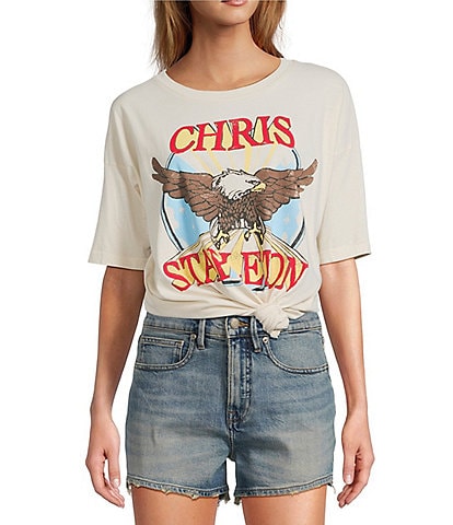 Daydreamer Knit Eagle Crew Neck Short Sleeve Tee