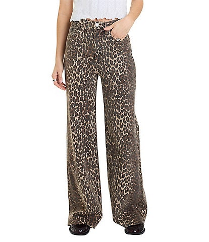 Daze Far Out Cheetah High Rise Jeans