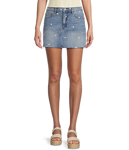 Daze Malibu Mini Daisy Print Skirt