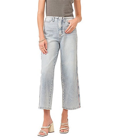 Dear John Polly Taped Side Seam Super High Rise Cropped Loose Straight Jean