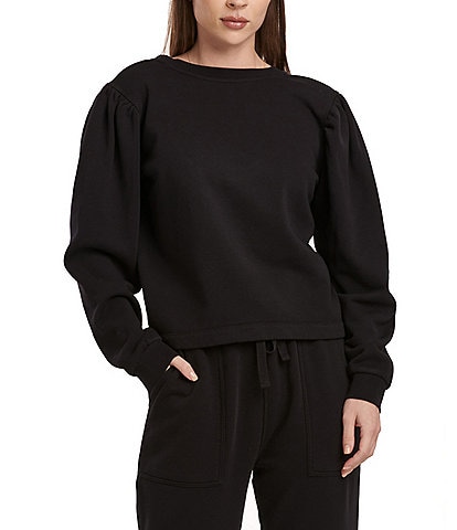 Dear John Raya Wide Crew Neck Long Sleeve U-Back Sweatshirt