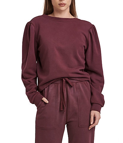 Dear John Raya Wide Crew Neck Long Sleeve U-Back Sweatshirt