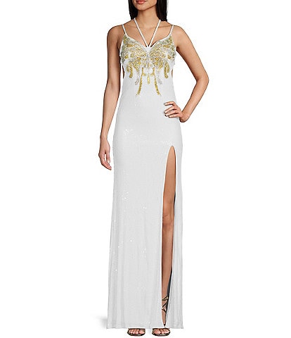 Dear Moon Strapless Tiered High/Low Gown
