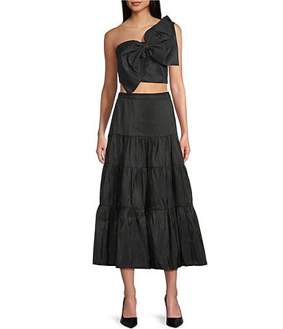 Dee Elly Big Bow One Shoulder Coordinating Top