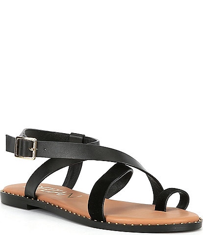 Deltan Eva Leather Toe Loop Flat Sandals