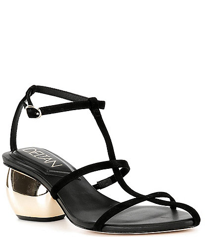 Deltan Leevy Suede Strappy Dress Sandals
