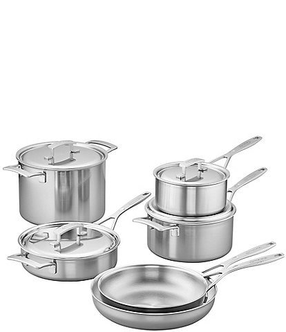 Demeyere Industry 10-Piece Stainless Steel Cookware Set