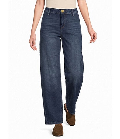 Democracy #double;AB#double;solution High Rise Barrel Leg Side Entry Pocket Jeans
