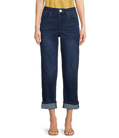  "Ab"solution® High-Rise Cuffed Boyfriend Jeans