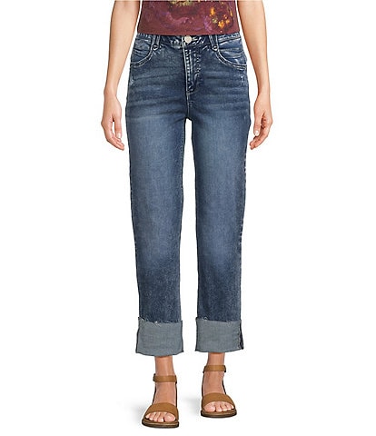 Democracy #double;Ab#double;Solution® High-Rise Cuffed Hem Boyfriend Cropped Jeans