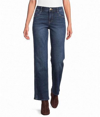 Democracy #double;Ab#double;solution® High Rise Double Seam Straight Leg Ankle Jeans