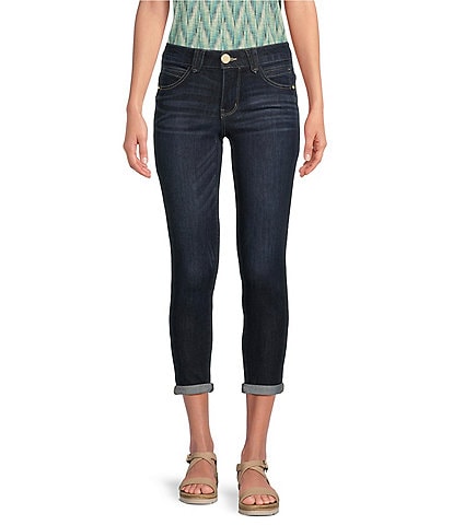 Democracy Petite Size "Ab"solution® Crop Mid Rise Cuffed Jeans