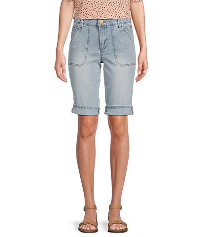 Democracy Petite Size #double;Ab#double;Solution® Rolled Cuff Bermuda Shorts