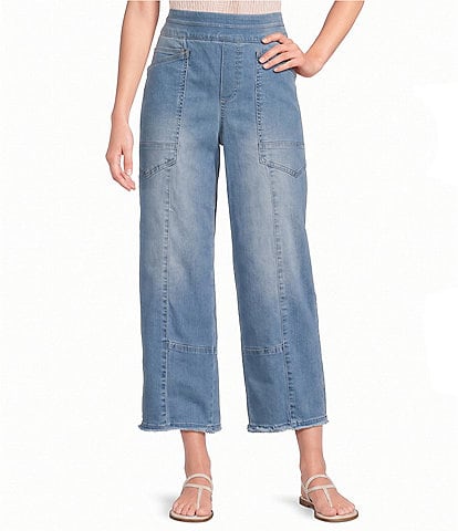 Democracy Petite Size #double;Ab#double;solution® Skyrise Glider Wide-Leg Pull-On Jeans