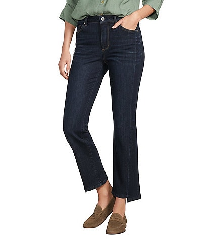 Democracy Petite Size "Ab"solution® Step-Hem Crop Straight Leg Jeans