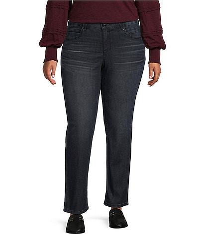 Democracy Plus Size #double;Ab#double;solution® Mid Rise Straight Leg Jeans