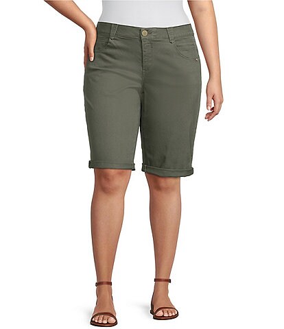 Democracy Plus Size #double;Ab#double;solution Mid Rise Cuffed Bermuda Shorts
