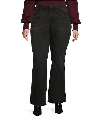 Democracy Plus Size #double;Ab#double;solution High Rise Itty Bitty More Bootcut Fray Hem Jeans