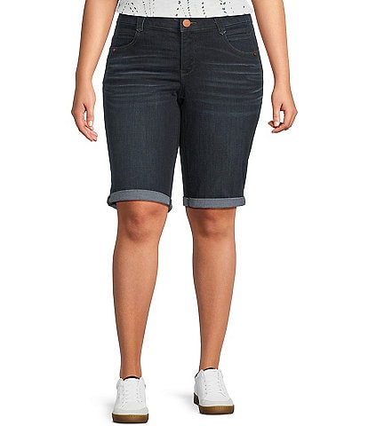Democracy Plus Size #double;Ab#double;solution® Mid Rise Bermuda Denim Shorts