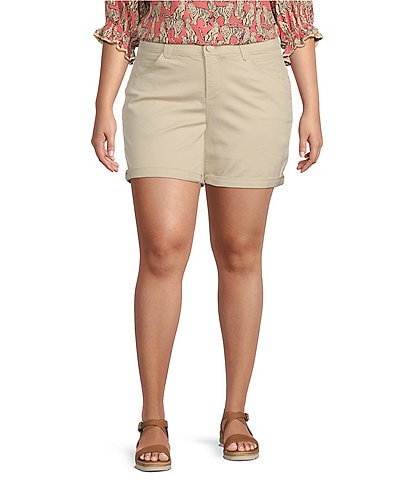 Democracy Plus Size "Ab"solution® Mid Rise Cuffed Shorts