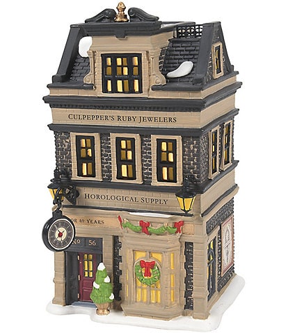 Department 56 Dicken's Village 40th Anniversary Limited Edition Culpepper's Ruby Jewelers Lighted Decor
