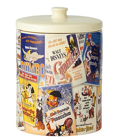 Department 56 Disney Ceramic Collection Disney Poster Collage Canister