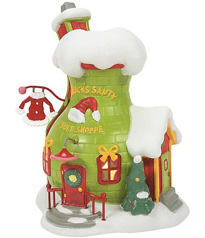 Department 56 Grinch Village Grinch's Santy Suit Shoppe Lit Building