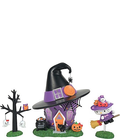Department 56 Hello Kitty Village Collection Hello Kitty's Witch Tower Halloween Lit Building