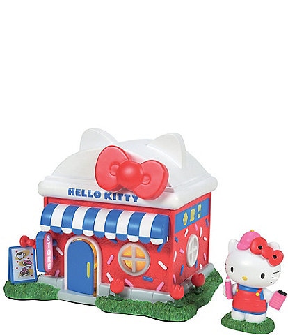 Department 56 Hello Kitty Village Hello Kitty's Store Lit Building, Set of 2