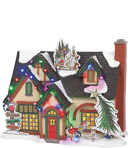 Department 56 Snow Village Collection The Grinch Lighted House Figurine