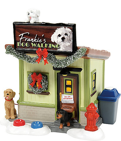 Department 56 Snow Villages Frankie's Dog Walking Co. Lit Building