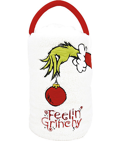 Department 56 Snowpinions Feelin' Grinchy Holiday Fleece Throw