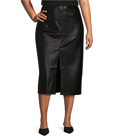 Dex Clothing Plus Mid Rise Midi Skirt