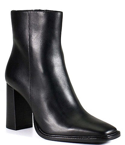 Diba True Key Switch Leather Block Heel Booties