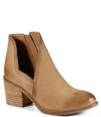 Diba True Ma Sheena Leather Cut Out Western Ankle Booties