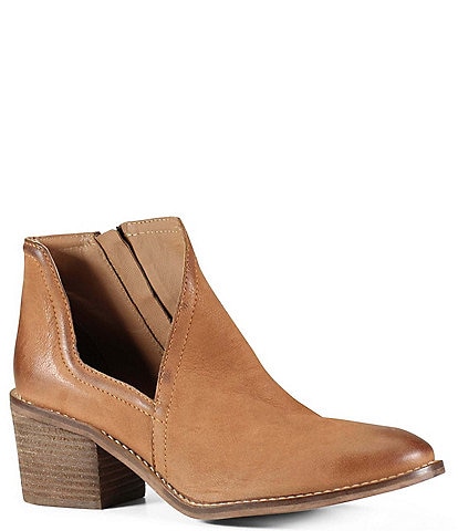 Diba True Ma Sheena Leather Cut Out Western Ankle Booties