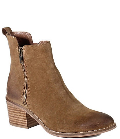 Diba True Maze Walk Suede Zip Booties