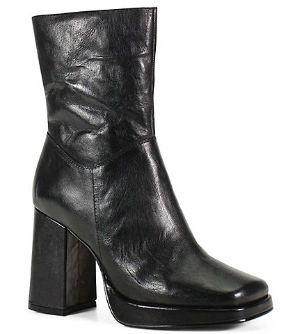 Diba True Mont Pelier Leather Platform Booties