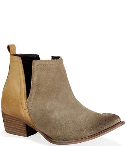 Diba True Stop By Suede Two Tone Western Booties