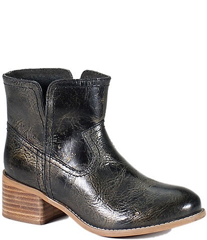 Diba True Walnut Grove Distressed Leather Western Booties