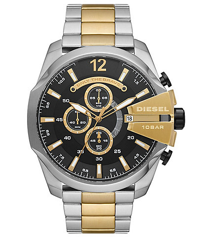 Diesel Men's Mega Chief Chronograph Two-Tone Stainless Steel Watch