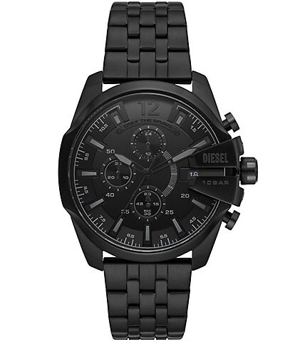 Diesel Men's Baby Chief Chronograph Black-Tone Stainless Steel Bracelet Watch