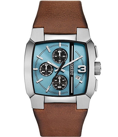 Diesel Men's Cliffhanger Chronograph Brown Leather Strap Watch