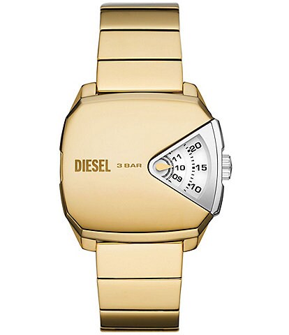 Diesel Men's D.V.A. Three-Hand Gold-Tone Stainless Steel Bracelet Watch