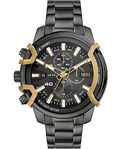 Diesel Men's Griffed Chronograph Gunmetal Stainless Steel Bracelet Watch