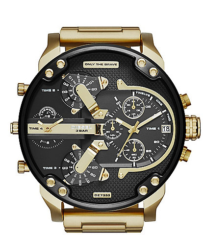 Diesel Men's Mr. Daddy 2.0 Multifunction Gold-Tone Stainless Steel Bracelet Watch